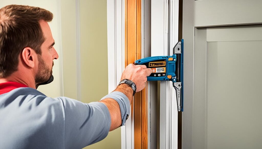 Secure door installation preparation