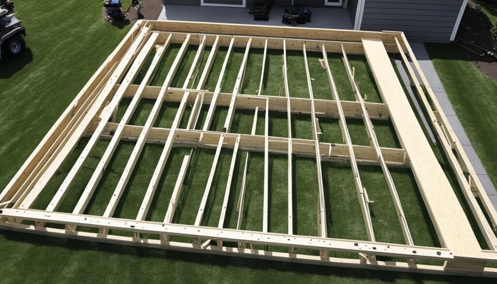 Sturdy shed floor construction