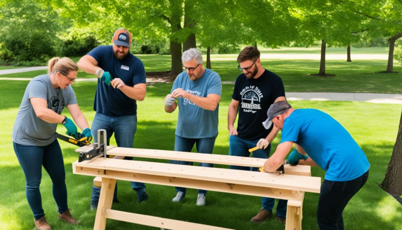 diy make a park bench with 2x4s