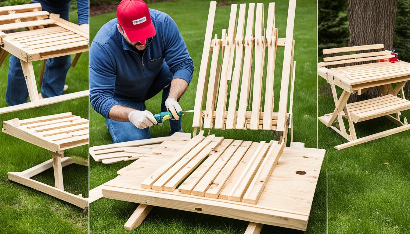 diy making a out door deck chair