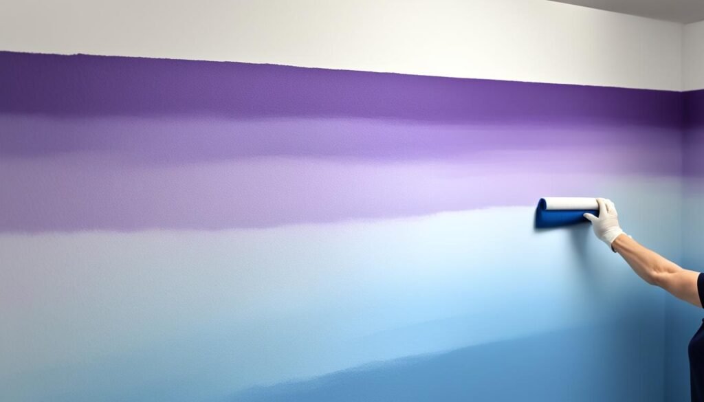 ombre wall painting